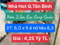 Nhà bán tại đường Lạc Long Quân Quận Tân Bình giá 4.25 tỷ